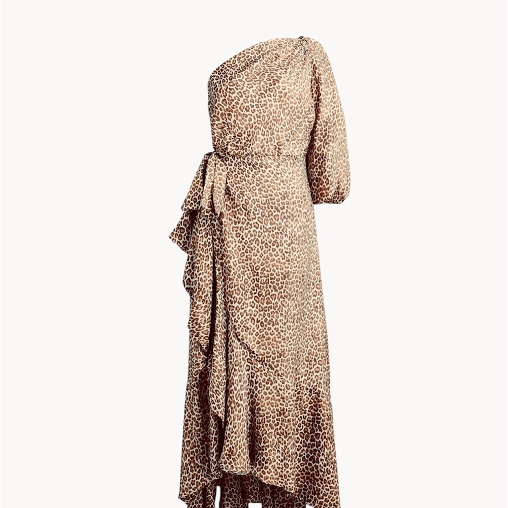 Women J. Crew One-Shoulder Leopard Dress leopard size 24
